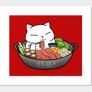 Chubby Cat Sukiyaki Posters and Art